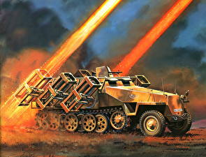 Wallpaper Painting Art Missile system military