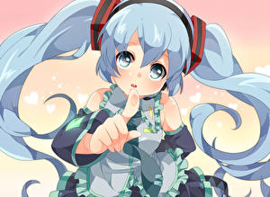 Bakgrundsbilder på skrivbordet Vocaloid Anime Unga_kvinnor
