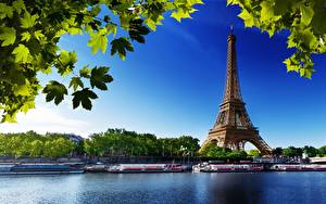 Bakgrundsbilder på skrivbordet Frankrike Eiffeltornet Paris  Städer