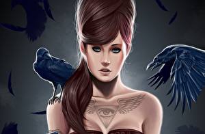 Wallpapers Gothic Fantasy Crows Fantasy Girls