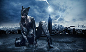 Bakgrundsbilder på skrivbordet Catwoman (film) Catwoman superhjälte Filmer