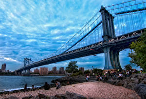 Fondos de escritorio Puentes Estados Unidos Nueva York  brooklyn bridge Ciudades
