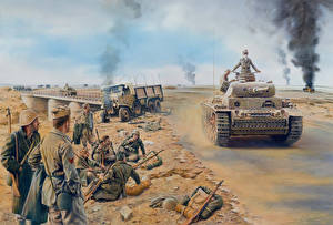 Hintergrundbilder Gezeichnet Panzer Soldaten  Heer