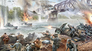 Картинки Рисованные Солдаты Битва за Дунай Армия