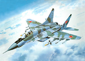 Fonds d'écran Avions Dessiné Mikoyan-Gourevitch MiG-29
