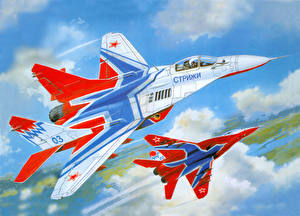 Fonds d'écran Avions Dessiné Mikoyan-Gourevitch MiG-29 Aviation