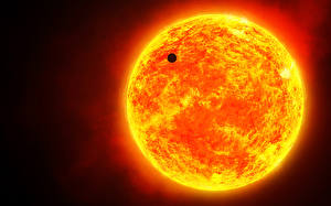 Bakgrundsbilder på skrivbordet Planeter Stjärnan Solen  Rymden