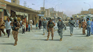 Images Painting Art Soldiers Army