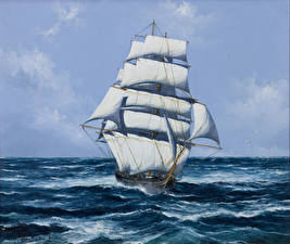 Images Ship Painting Art Sailing The Spindrift