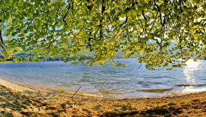 Papel de Parede Desktop Lago Eslovénia Bohinj  Naturaleza