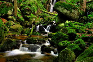 Hintergrundbilder Wasserfall Bach  Natur