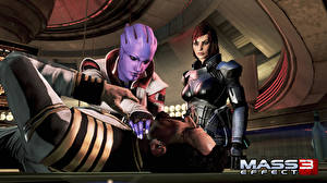 Картинка Mass Effect Mass Effect 3 компьютерная игра Девушки