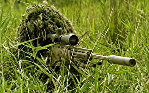 Fonds d'écran Militaires Fusil de précision Sniper Camouflage Armée