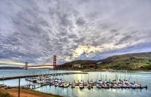 Bureaubladachtergronden Zeilschepen Jacht San Francisco, USA