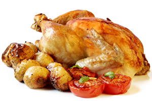 Bakgrundsbilder på skrivbordet Köttprodukter Ugnsbakad kyckling