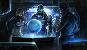 Bakgrundsbilder på skrivbordet Mass Effect Datorspel Unga_kvinnor