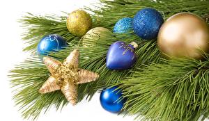Sfondi desktop Giorno festivo Natale Palla Di ramo Albero di Natale