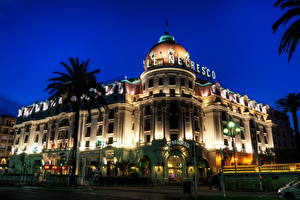 Фото Франция Ночные Пальма Ница отель Negresco Города