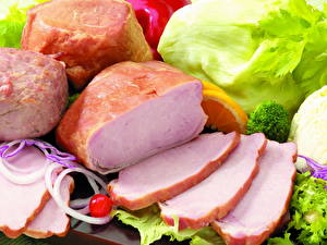 Bureaubladachtergronden Vleesproducten Ham spijs