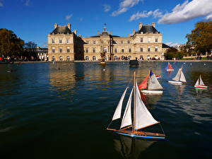 Bakgrundsbilder på skrivbordet Frankrike Palats Luxembourg Städer