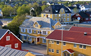 Bureaubladachtergronden Noorwegen  een stad