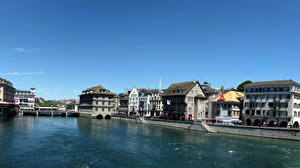Bakgrundsbilder på skrivbordet Schweiz Zürich stad