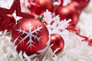 Sfondi desktop Giorno festivo Natale Palle Cristallo di neve