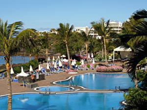 Fonds d'écran Resort Espagne Piscine Îles Canaries  Villes