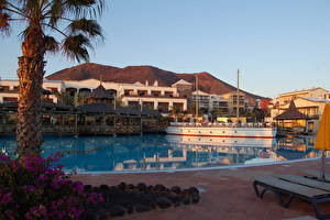 Bakgrunnsbilder Resort Spania Svømmebasseng Kanariøyene  Byer