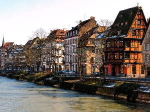 Bakgrundsbilder på skrivbordet Frankrike Strasbourg Städer