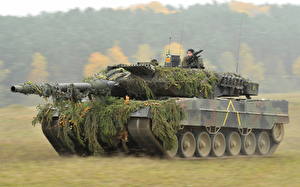 Papel de Parede Desktop Tanques Leopard 2 Disfarce militar  Exército