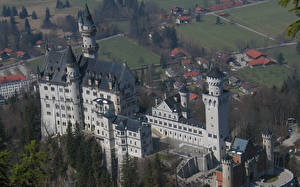 Fonds d'écran Château fort Allemagne Neuschwanstein Villes