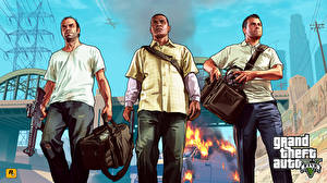 Обои Grand Theft Auto ГТА 5 компьютерная игра