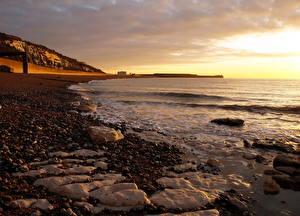 Bureaubladachtergronden De kust Engeland  Natuur