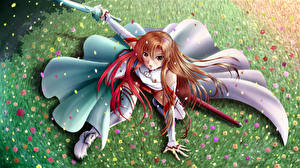 Bureaubladachtergronden Sword Art Online 2012 Anime Jonge_vrouwen
