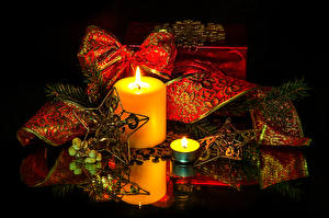 桌面壁纸，，假日，新年，蜡烛，缎带，