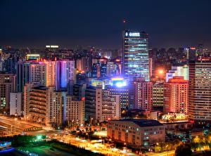 Bakgrunnsbilder Kina Natt  en by