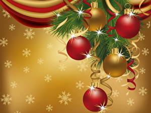 Sfondi desktop Giorno festivo Natale Grafica vettoriale Palla
