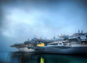 Картинка Корабли Авианосец военные