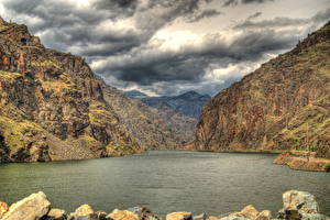 Bilder Fluss Berg Vereinigte Staaten Wolke HDRI  Natur