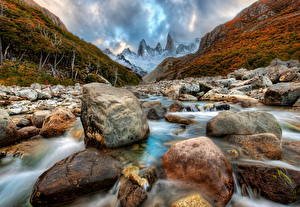 Fonds d'écran Montagne Pierres Argentine HDRI Nature