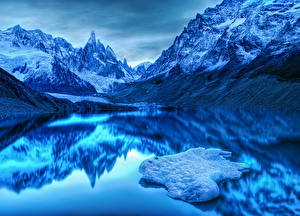 Фотографии Горы Аргентина Снег Природа