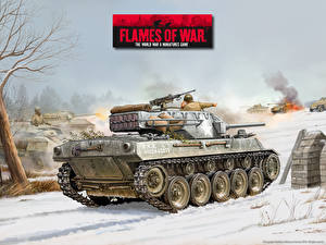 Fonds d'écran Flames of War Canon automoteur M18 jeu vidéo