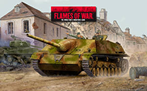 Bureaubladachtergronden Flames of War Tanks PanzerIV.70 computerspel