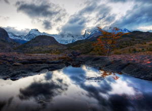 Bakgrundsbilder på skrivbordet Berg Himmel Argentina Molnen Natur