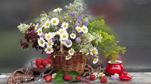 Sfondi desktop Mazzo di fiori Margherite Fiori