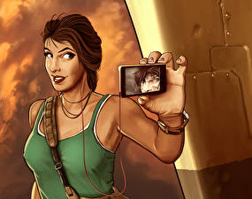 Bakgrundsbilder på skrivbordet Tomb Raider Lara Croft Unga_kvinnor