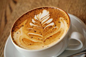 Bakgrundsbilder på skrivbordet Drycker Kaffe Cappuccino Mat