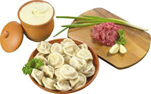 Pictures The second dishes Onion Pelmeni Food