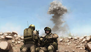 Фото Рисованные Солдаты Янки в Афганистане военные